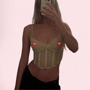 Urban Outfitters Cream Bustier Top